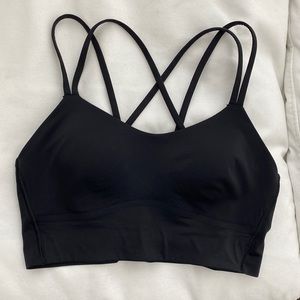Black Lululemon Cloud Longline Bra Top